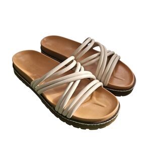 Madewell Charlie Strappy Slides Leather Sandals Size 9.5